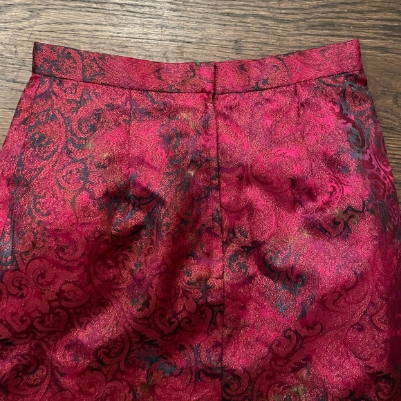 Vintage Baroque Inspired Metallic Midi Skirt - Picture 5 of 5